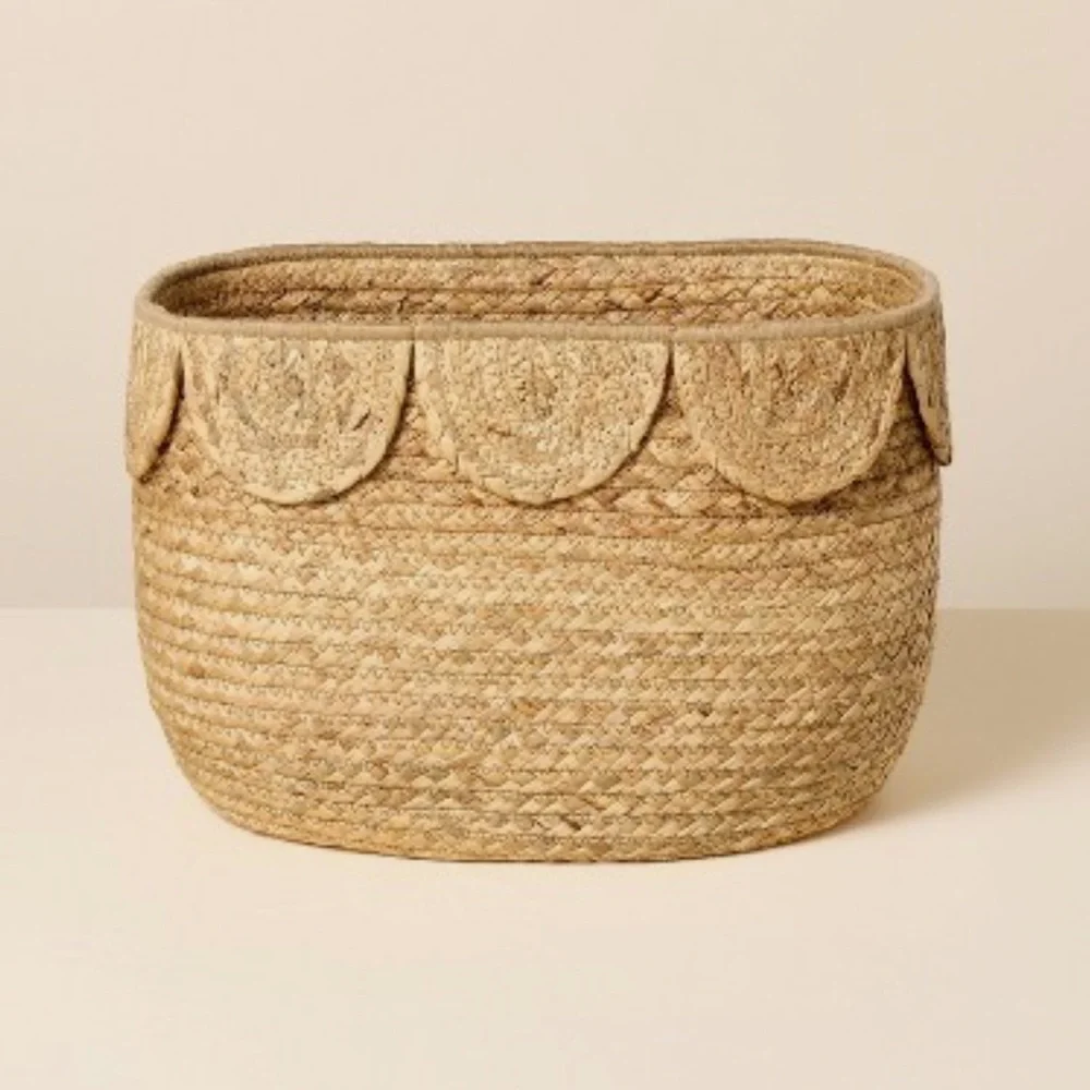 Natural Woven Scalloped Storage Basket - Hearth & Hand™ with Magnolia